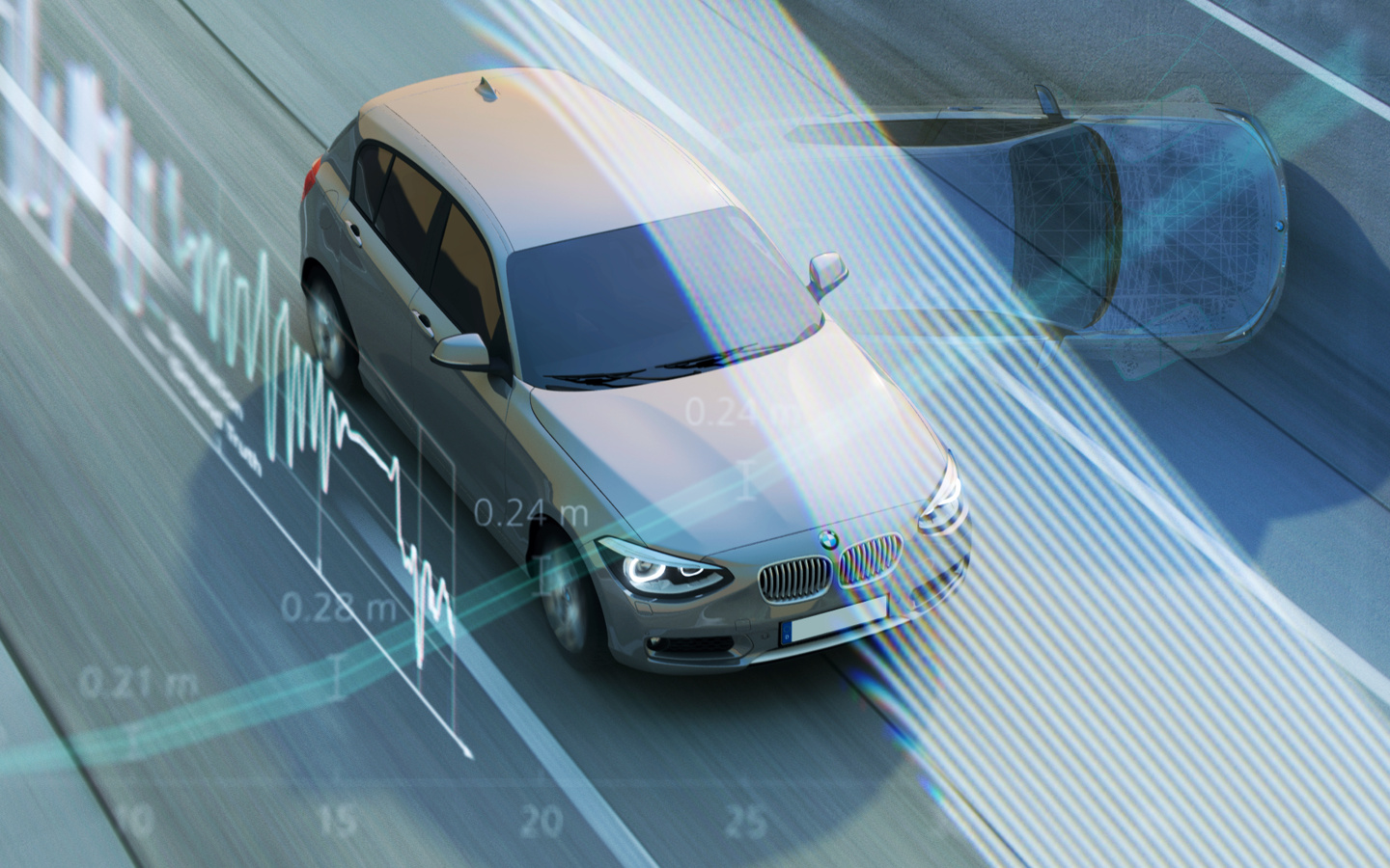 Bild eines BMW; Symbolbild für das autonome Fahren